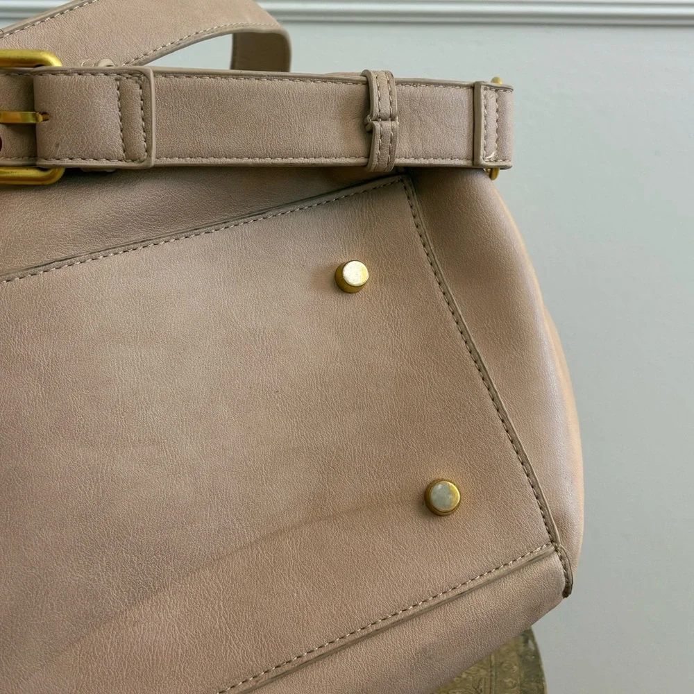 Fawn Design Large Tote in Blush Pink with Gold Hardware
